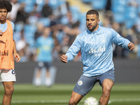 Kyle Walker #2 of Manchester City F.C. during the Premier League match between Manchester City and Brentford at the Etihad Stadium in Manche...