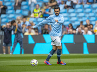 Ilkay Gundogan during the Premier League match between Manchester City and Brentford at the Etihad Stadium in Manchester, England, on Septem...