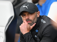 Derby manager Paul Warne during the Sky Bet Championship match between Derby County and Cardiff City at Pride Park in Derby, England, on Sep...