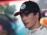 Oliver Bearman of Haas after qualifying ahead of the Formula 1 Grand Prix of Azerbaijan at Baku City Circuit in Baku, Azerbaijan on Septembe...