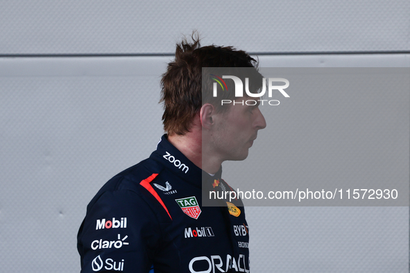 Max Verstappen of Red Bull Racing after qualifying ahead of the Formula 1 Grand Prix of Azerbaijan at Baku City Circuit in Baku, Azerbaijan...