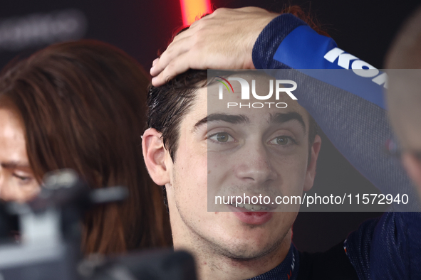 Franco Colapinto of Williams after qualifying ahead of the Formula 1 Grand Prix of Azerbaijan at Baku City Circuit in Baku, Azerbaijan on Se...