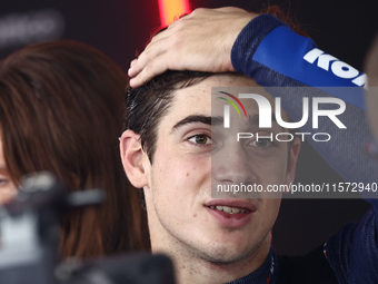 Franco Colapinto of Williams after qualifying ahead of the Formula 1 Grand Prix of Azerbaijan at Baku City Circuit in Baku, Azerbaijan on Se...