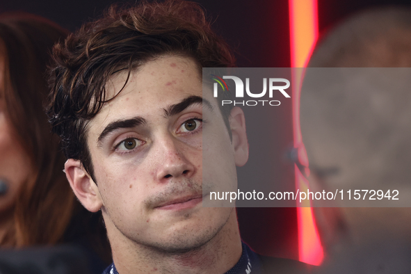 Franco Colapinto of Williams after qualifying ahead of the Formula 1 Grand Prix of Azerbaijan at Baku City Circuit in Baku, Azerbaijan on Se...