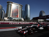 Oliver Bearman of Haas during qualifying ahead of the Formula 1 Grand Prix of Azerbaijan at Baku City Circuit in Baku, Azerbaijan on Septemb...