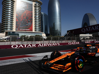 Oscar Piastri of McLaren during qualifying ahead of the Formula 1 Grand Prix of Azerbaijan at Baku City Circuit in Baku, Azerbaijan on Septe...