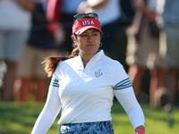 GAINESVILLE, VIRGINIA - SEPTEMBER 14: Lilia Vu of Team USA walks on the 7th green during Day Two of the Solheim Cup at Robert Trent Jones Go...