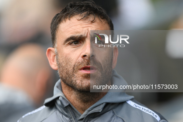 Erol Bulut manages Cardiff City during the Sky Bet Championship match between Derby County and Cardiff City at Pride Park in Derby, England,...