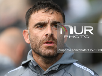 Erol Bulut manages Cardiff City during the Sky Bet Championship match between Derby County and Cardiff City at Pride Park in Derby, England,...