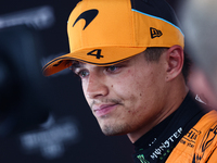 Lando Norris of McLaren during qualifying ahead of the Formula 1 Grand Prix of Azerbaijan at Baku City Circuit in Baku, Azerbaijan on Septem...