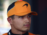 Lando Norris of McLaren during qualifying ahead of the Formula 1 Grand Prix of Azerbaijan at Baku City Circuit in Baku, Azerbaijan on Septem...