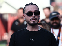 J Balvin during qualifying ahead of the Formula 1 Grand Prix of Azerbaijan at Baku City Circuit in Baku, Azerbaijan on September 14, 2024. (