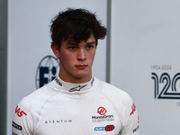 Oliver Bearman of Haas during qualifying ahead of the Formula 1 Grand Prix of Azerbaijan at Baku City Circuit in Baku, Azerbaijan on Septemb...