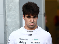 Lance Stroll of Aston Martin Aramco during qualifying ahead of the Formula 1 Grand Prix of Azerbaijan at Baku City Circuit in Baku, Azerbaij...