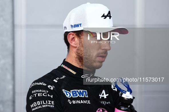 Pierre Gasly of Alpine during qualifying ahead of the Formula 1 Grand Prix of Azerbaijan at Baku City Circuit in Baku, Azerbaijan on Septemb...