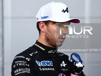 Pierre Gasly of Alpine during qualifying ahead of the Formula 1 Grand Prix of Azerbaijan at Baku City Circuit in Baku, Azerbaijan on Septemb...