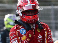 Charles Leclerc of Ferrari after qualifying ahead of the Formula 1 Grand Prix of Azerbaijan at Baku City Circuit in Baku, Azerbaijan on Sept...