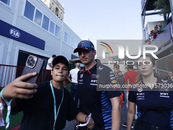 Max Verstappen of Red Bull Racing after qualifying ahead of the Formula 1 Grand Prix of Azerbaijan at Baku City Circuit in Baku, Azerbaijan...