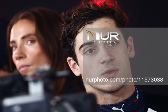 Franco Colapinto of Williams after qualifying ahead of the Formula 1 Grand Prix of Azerbaijan at Baku City Circuit in Baku, Azerbaijan on Se...