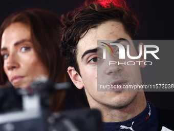 Franco Colapinto of Williams after qualifying ahead of the Formula 1 Grand Prix of Azerbaijan at Baku City Circuit in Baku, Azerbaijan on Se...