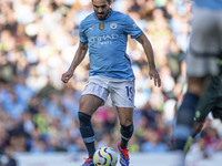 Ilkay Gundogan #19 of Manchester City F.C. during the Premier League match between Manchester City and Brentford at the Etihad Stadium in Ma...