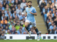 Josko Gvardiol #24 of Manchester City F.C. is in action during the Premier League match between Manchester City and Brentford at the Etihad...