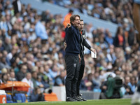 Brentford F.C. manager Thomas Franks during the Premier League match between Manchester City and Brentford at the Etihad Stadium in Manchest...