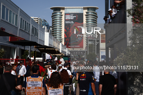 A view before qualifying ahead of the Formula 1 Grand Prix of Azerbaijan at Baku City Circuit in Baku, Azerbaijan on September 14, 2024. 