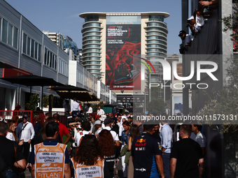 A view before qualifying ahead of the Formula 1 Grand Prix of Azerbaijan at Baku City Circuit in Baku, Azerbaijan on September 14, 2024. (