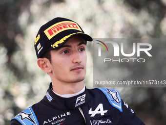 Gabriele Mini after sprint race of Formula 2 Round at Baku City Circuit in Baku, Azerbaijan on September 14, 2024. (