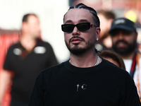 J Balvin during qualifying ahead of the Formula 1 Grand Prix of Azerbaijan at Baku City Circuit in Baku, Azerbaijan on September 14, 2024. (