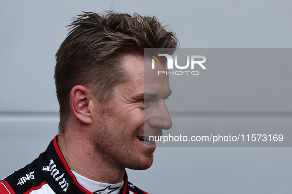 Nico Hulkenberg of Haas during qualifying ahead of the Formula 1 Grand Prix of Azerbaijan at Baku City Circuit in Baku, Azerbaijan on Septem...