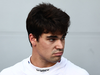 Lance Stroll of Aston Martin Aramco during qualifying ahead of the Formula 1 Grand Prix of Azerbaijan at Baku City Circuit in Baku, Azerbaij...