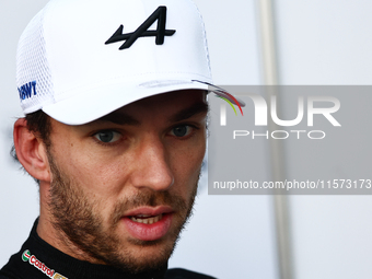 Pierre Gasly of Alpine during qualifying ahead of the Formula 1 Grand Prix of Azerbaijan at Baku City Circuit in Baku, Azerbaijan on Septemb...