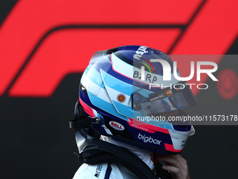 Franco Colapinto of Williams after qualifying ahead of the Formula 1 Grand Prix of Azerbaijan at Baku City Circuit in Baku, Azerbaijan on Se...