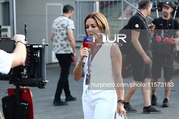 Natalie Pinkham after qualifying ahead of the Formula 1 Grand Prix of Azerbaijan at Baku City Circuit in Baku, Azerbaijan on September 14, 2...