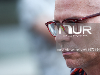 Jacques Villeneuve after qualifying ahead of the Formula 1 Grand Prix of Azerbaijan at Baku City Circuit in Baku, Azerbaijan on September 14...