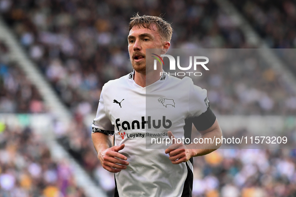 Ben Osborn of Derby County during the Sky Bet Championship match between Derby County and Cardiff City at Pride Park in Derby, England, on S...