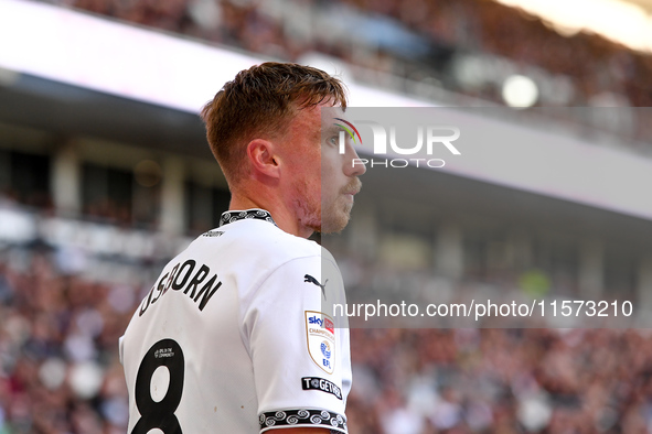 Ben Osborn of Derby County during the Sky Bet Championship match between Derby County and Cardiff City at Pride Park in Derby, England, on S...