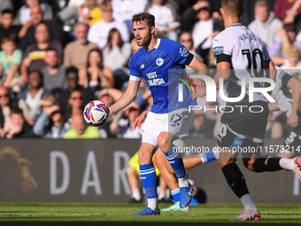 Calum Chambers of Cardiff City is in action during the Sky Bet Championship match between Derby County and Cardiff City at Pride Park in Der...