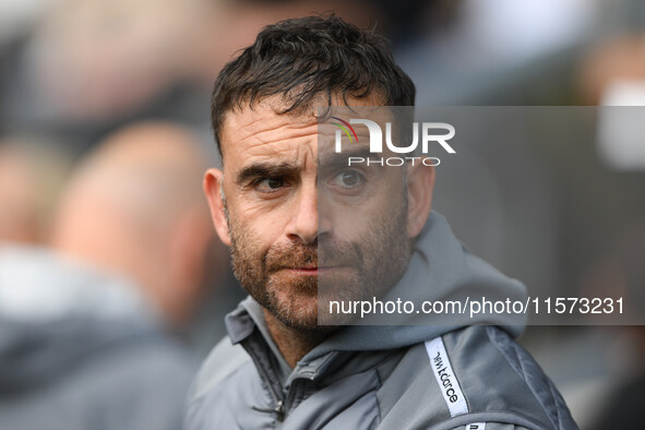 Erol Bulut, manager of Cardiff City, during the Sky Bet Championship match between Derby County and Cardiff City at Pride Park in Derby, Eng...