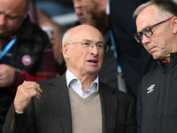 Former TV sports commentator Jim Rosenthal during the Sky Bet Championship match between Derby County and Cardiff City at Pride Park in Derb...