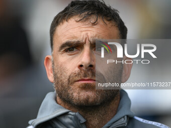 Erol Bulut, manager of Cardiff City, during the Sky Bet Championship match between Derby County and Cardiff City at Pride Park in Derby, Eng...