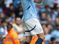 Erling Haaland #9 of Manchester City F.C. during the Premier League match between Manchester City and Brentford at the Etihad Stadium in Man...