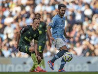 Ilkay Gundogan #19 of Manchester City F.C. during the Premier League match between Manchester City and Brentford at the Etihad Stadium in Ma...