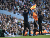 Brentford F.C. manager Thomas Franks during the Premier League match between Manchester City and Brentford at the Etihad Stadium in Manchest...