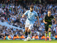 Josko Gvardiol #24 of Manchester City F.C. during the Premier League match between Manchester City and Brentford at the Etihad Stadium in Ma...