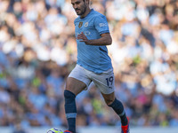 Ilkay Gundogan #19 of Manchester City F.C. during the Premier League match between Manchester City and Brentford at the Etihad Stadium in Ma...