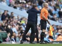 Brentford F.C. manager Thomas Franks during the Premier League match between Manchester City and Brentford at the Etihad Stadium in Manchest...