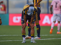 Nicola Mosti of SS Juve Stabia looks dejected during the Serie B match between SS Juve Stabia and Palermo FC at Stadio Romeo Menti Castellam...